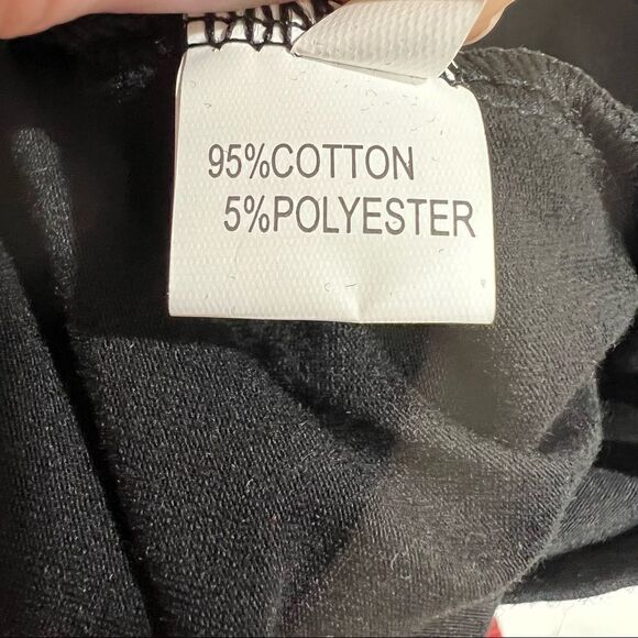 Holiday black dress with moose and red and black buffalo plaid pants 2 piece set - Picture 9 of 10